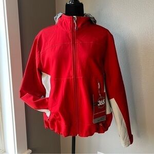 NWT Eddie Bauer women’s size XL Alpine Softshell red and gray jacket